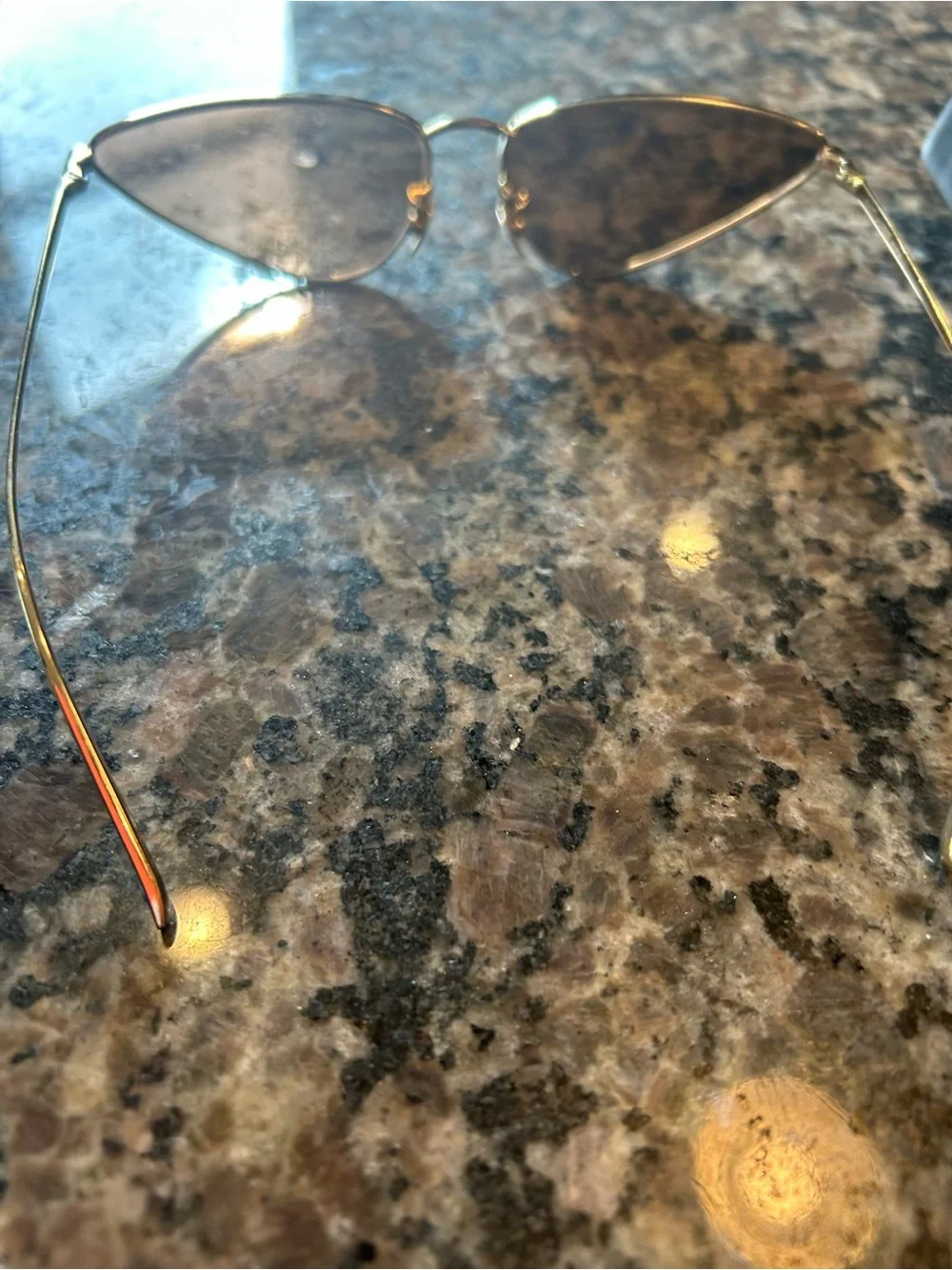 Saint Laurent SL487 003 Gold Brown Cat Eye Sunglasses + Case